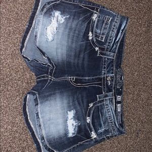 Miss Me denim shorts. Pet free/smoke free home.